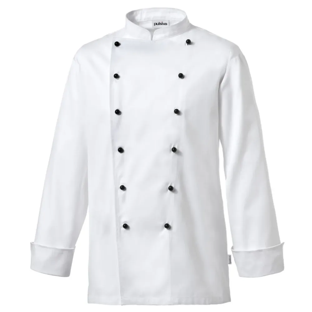 PULSIVA Kochjacke Realo Langarm; Kleidergrösse L; weiss; 3 Stück / Pack