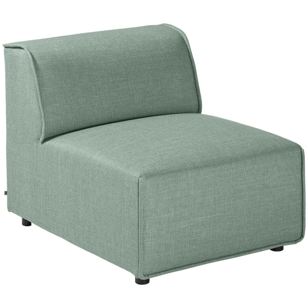 VEGA Mittelelement für modulares Sofa Belford; 71x93x70 cm (BxTxH); Sitz graublau, Gestell schwarz
