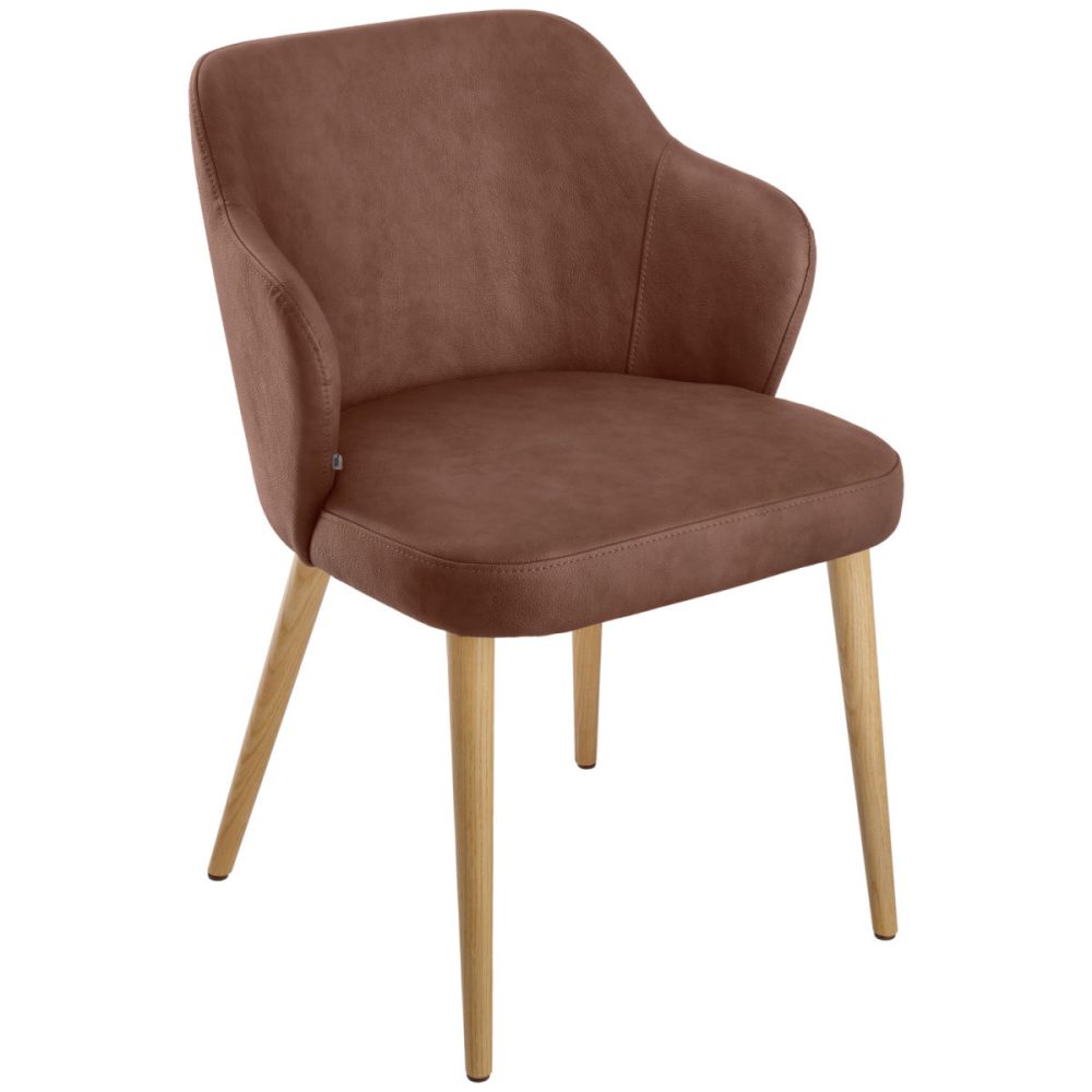 VEGA Polsterstuhl Katya Kunstleder; 55x58x81 cm (BxTxH); Sitz braun, Gestell braun