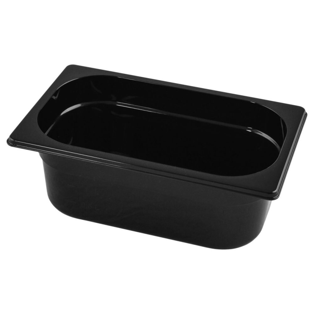 VEGA GN-Behälter Nero 1/4; GN 1/4, 3800 ml, 26.4x16.2x15 cm (LxBxT); schwarz