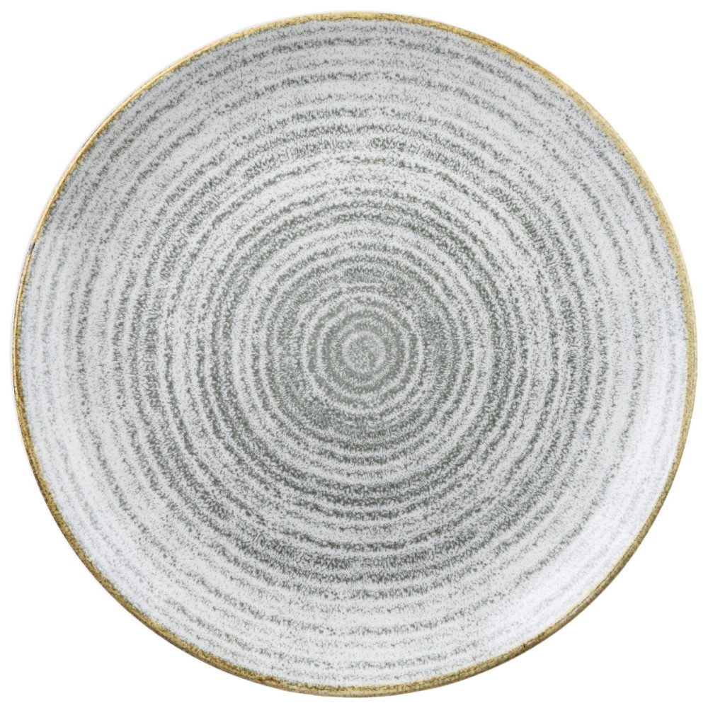 Churchill Teller flach Studio Prints Stone Grey Coupe; 28.8 cm (Ø); hellgrau/braun; rund; 12 Stück / Pack
