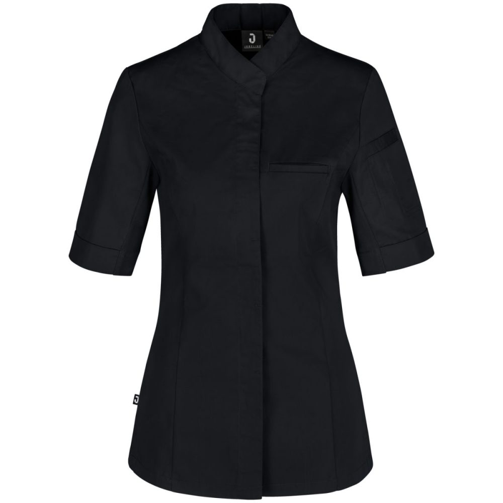 JOBELINE Damen Kochjacke Marco Kurzarm; Kleidergrösse 34; schwarz