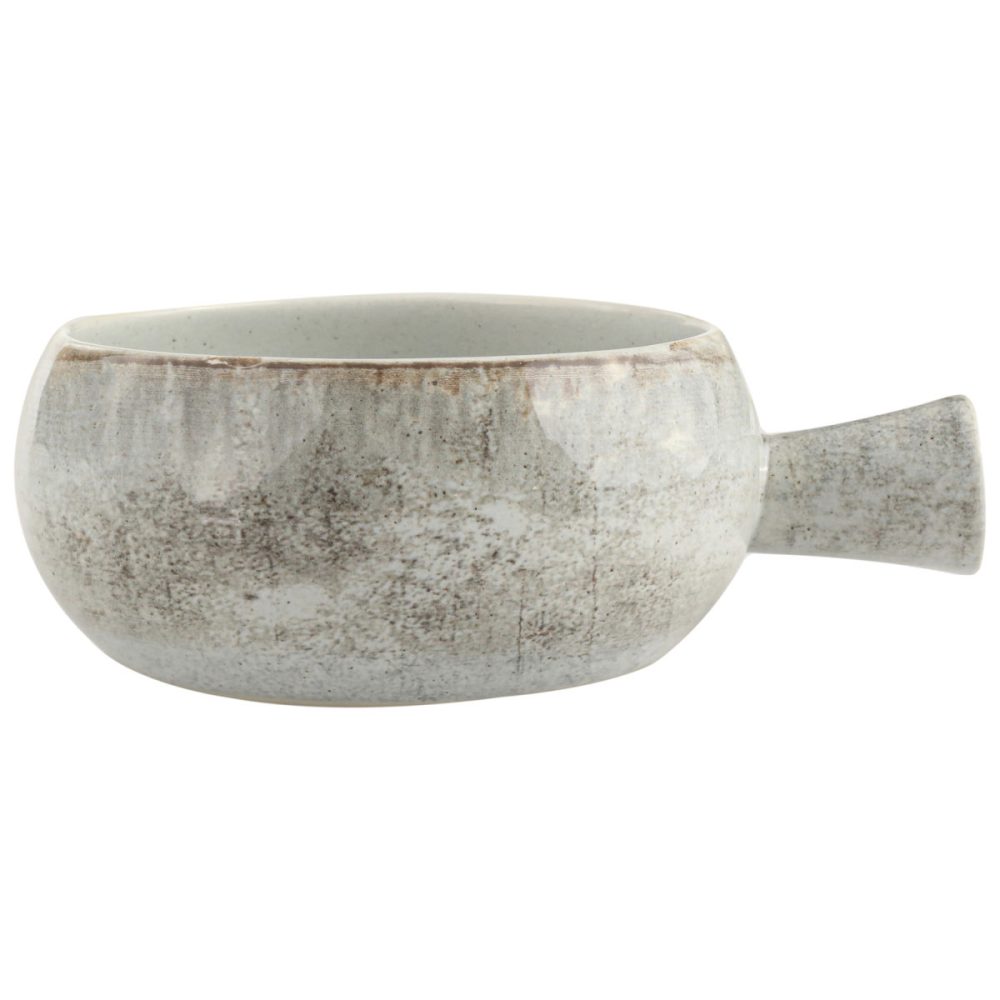 Porland Schale Iris mit Griff; 600 ml, 14x6.25 cm (ØxH); grau/braun; rund; 6 Stück / Pack