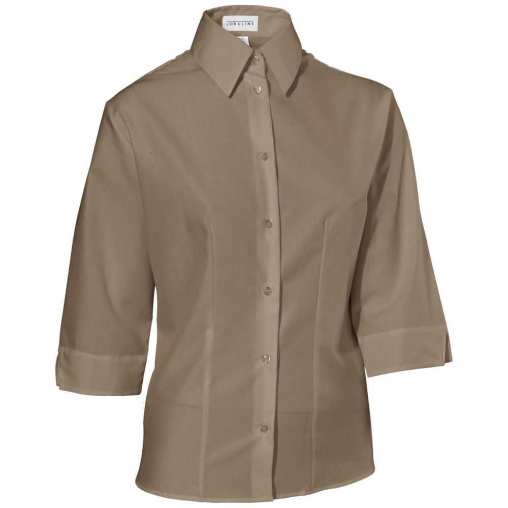 JOBELINE Damenbluse Filipa Dreiviertelarm; Kleidergrösse 36; taupe