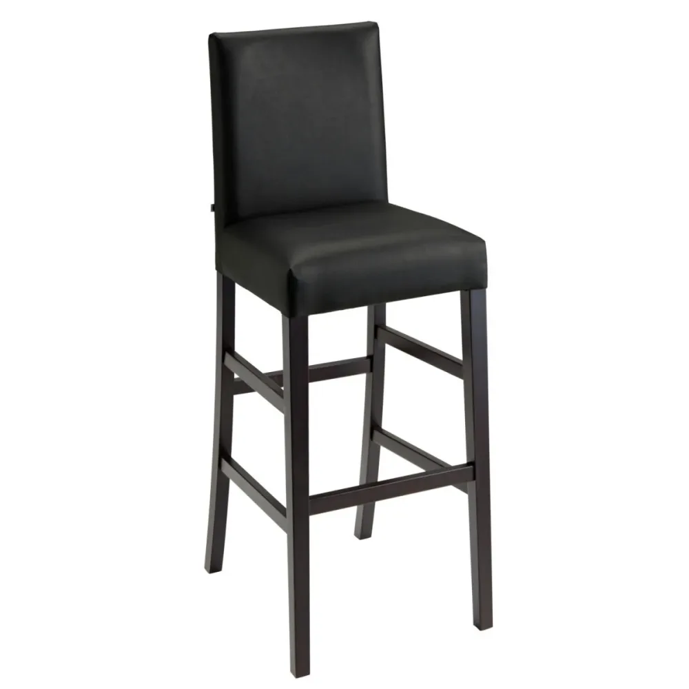 VEGA Barstuhl Havanna; 44.5x49x113.5 cm (BxTxH); Sitz schwarz, Gestell wenge; 2 Stück / Pack