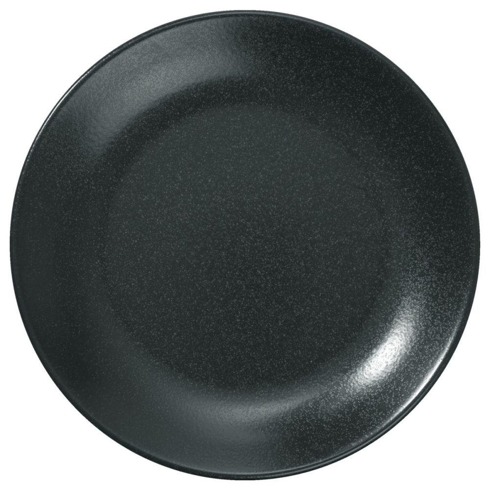 VEGA Teller flach Masca; 18 cm (Ø); schwarz; rund; 6 Stück / Pack