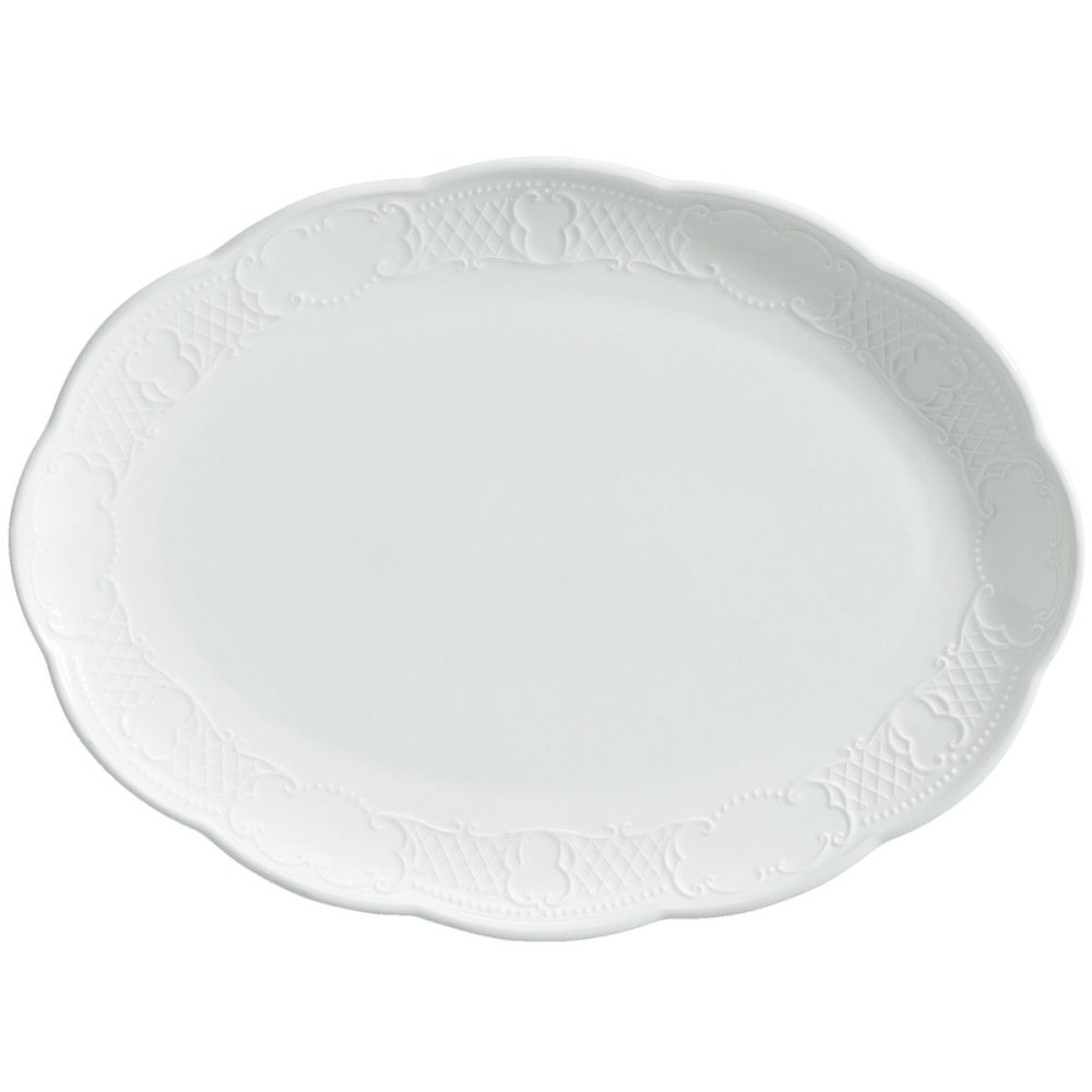 VEGA Platte Menuett oval; 26x19 cm (LxB); weiss; oval; 6 Stück / Pack
