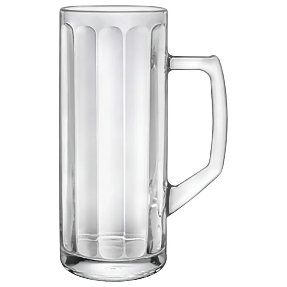 Borgonovo Bierkrug  Reno Ottica mit Eichstrich; 645 ml, 7.9x19.5 cm (ØxH); transparent; 0.5 l Eichstrich, 6 Stück / Pack