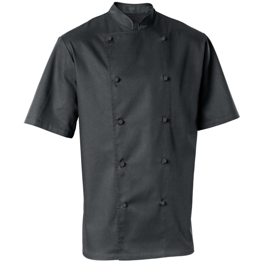 PULSIVA Herrenkochjacke Paolo Halbarm; Kleidergrösse 50; schwarz