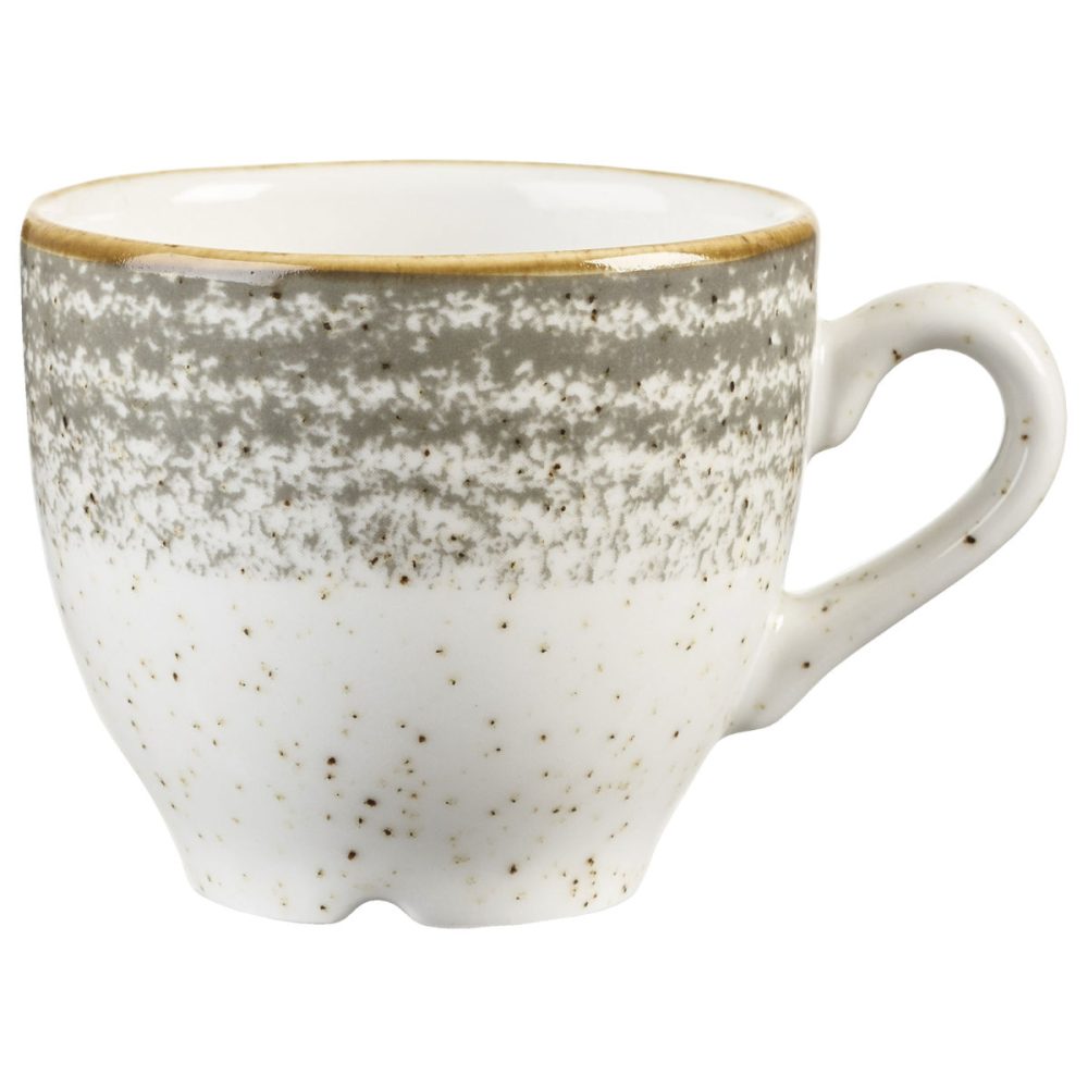Churchill Espresso Tasse Studio Prints Stone Grey; 100 ml, 6.5x5.5 cm (ØxH); hellgrau/braun; rund; 12 Stück / Pack