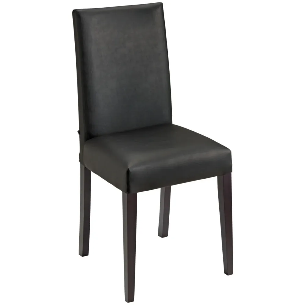 VEGA Polsterstuhl Elegance; 46.5x51x95.5 cm (BxTxH); Sitz schwarz, Gestell wenge; 2 Stück / Pack