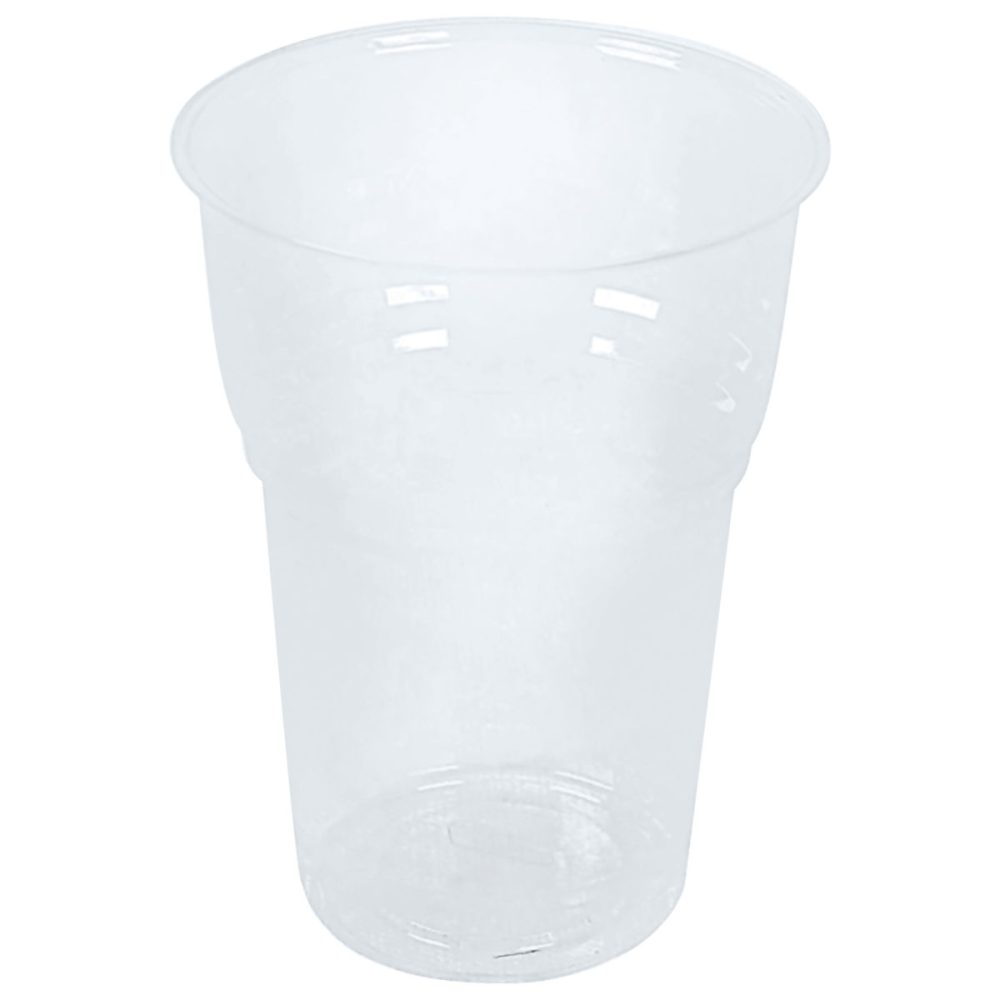 NATUREStar Trinkbecher Kaltgetränke PLA; 410 ml, 8.5x11.2 cm (ØxH); transparent; 0.3 l Eichstrich, 50 Stück / Pack