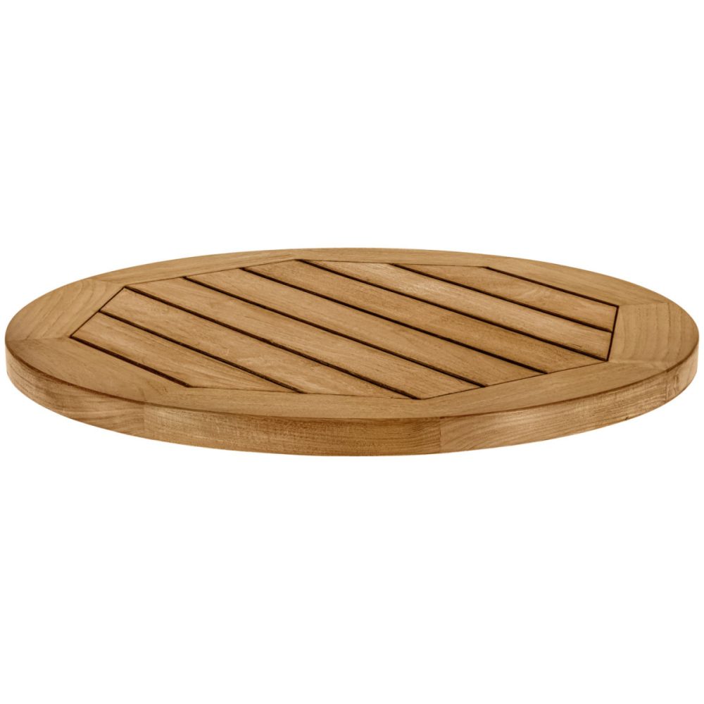 VEGA Outdoor-Teak-Tischplatte Mirello rund; 60 cm (Ø); braun; rund