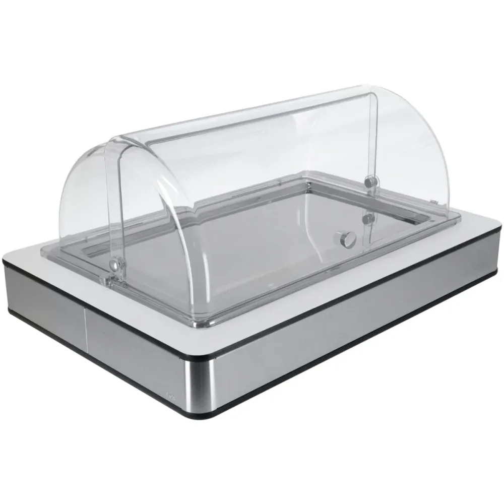 VEGA Kühlvitrine Fundale Edelstahl 1/1; GN 1/1, 63x42.5x27.4 cm (LxBxH); edelstahl/weiss/transparent; rechteckig