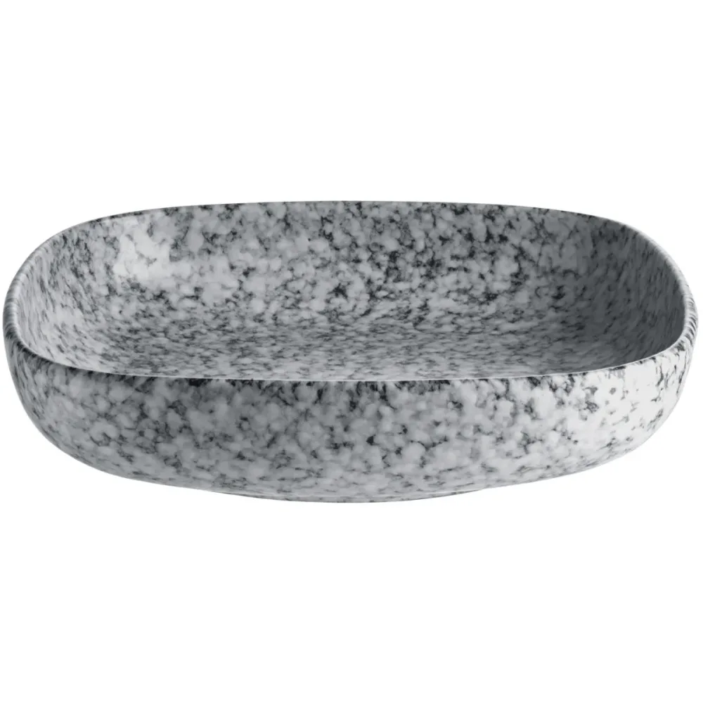 VEGA Schale Mamoro quadratisch; 1100 ml, 21x21x4.5 cm (LxBxH); schwarz/weiss; quadratisch; 4 Stück / Pack