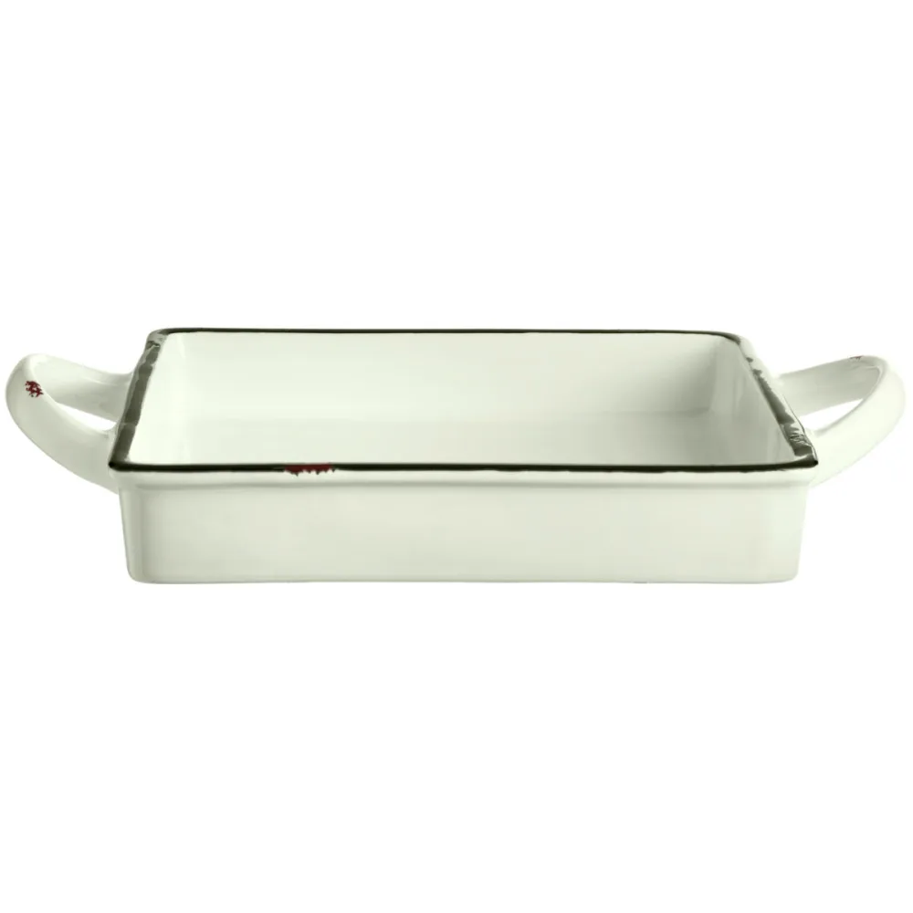 VEGA Servierschale Liron quadratisch; 700 ml, 18x18x3 cm (LxBxH); cremeweiss/schwarz; quadratisch; 4 Stück / Pack