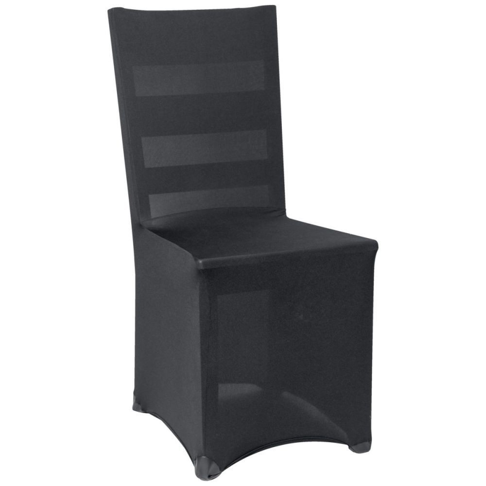 PULSIVA Stuhlhusse Stretch Bankett; 45x43x97 cm (BxLxH); schwarz