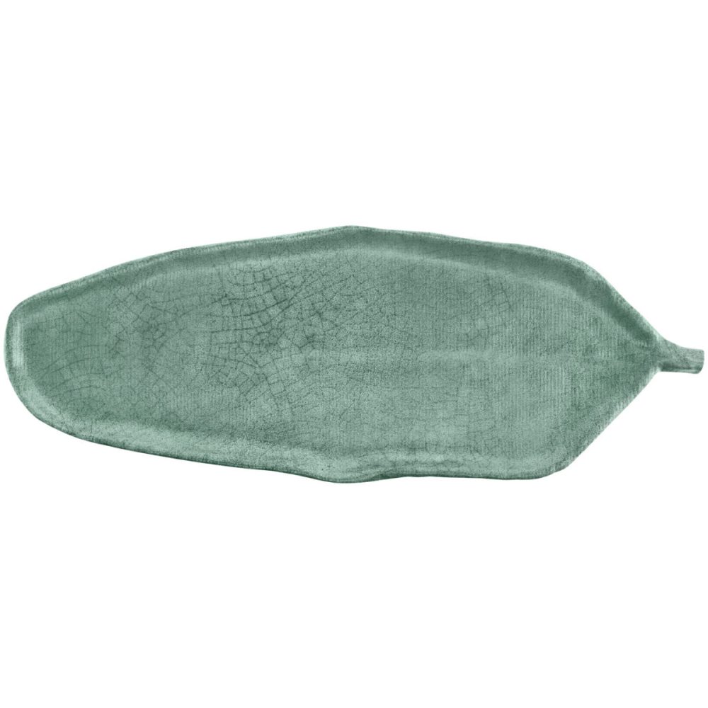 VEGA Platte Tuska; 64.5x24x2.5 cm (LxBxH); grün/grau; blattförmig; 3 Stück / Pack