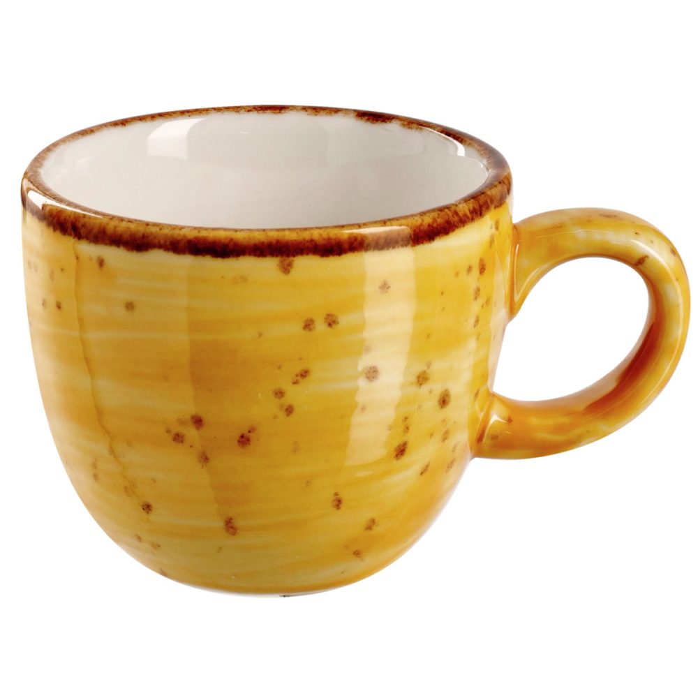 VEGA Espresso-Obertasse Nebro; 100 ml, 6.2x5.4 cm (ØxH); gelb; 6 Stück / Pack