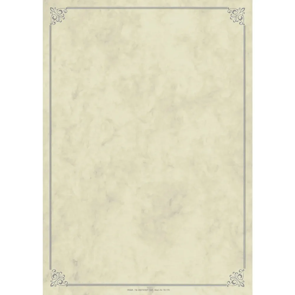 PULSIVA Einlegeblätter Eckrahmen; DIN A4; beige; 100 Stück / Pack