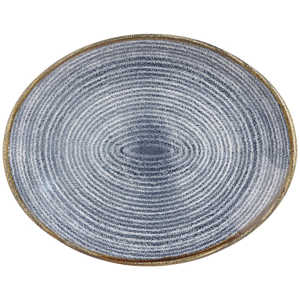 Churchill Platte Studio Prints Slate Blue oval; 27x22.9 cm (LxB); blau/braun; oval; 12 Stück / Pack