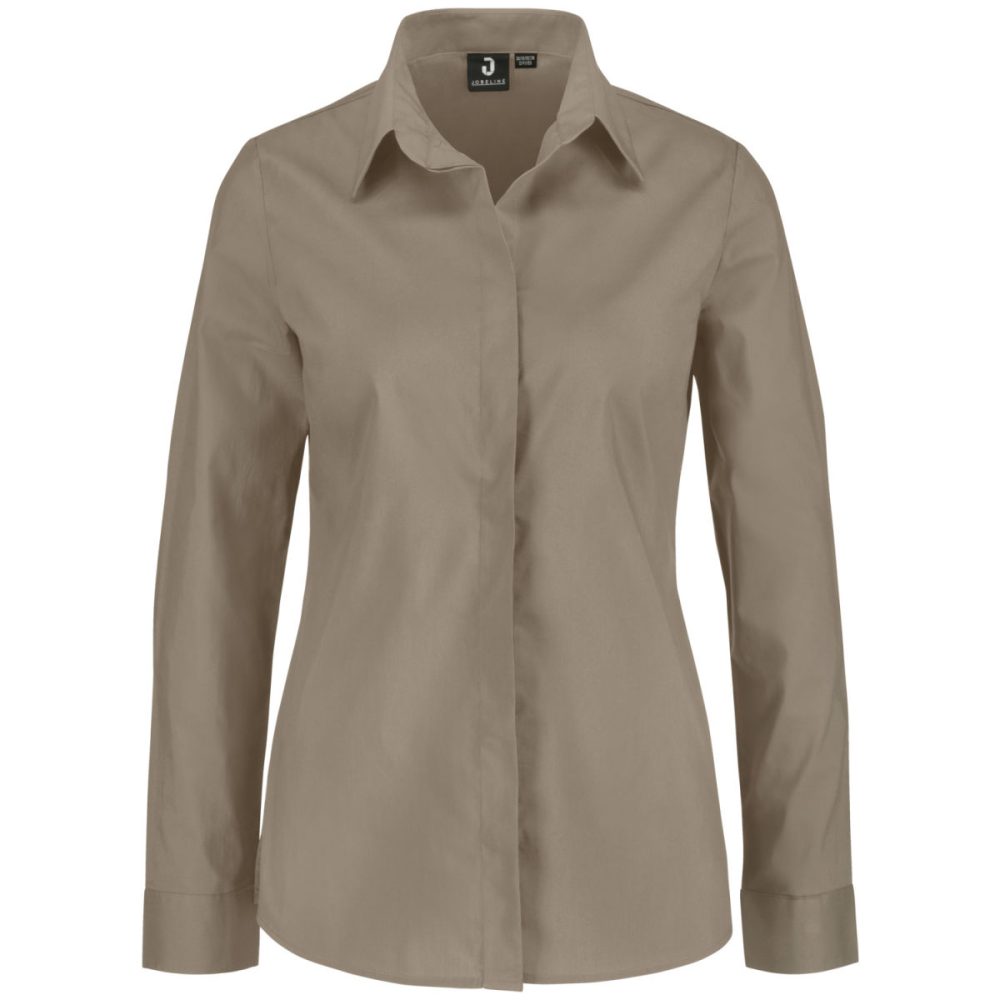 JOBELINE Damen Bluse Fiore Langarm; Kleidergrösse 46; taupe