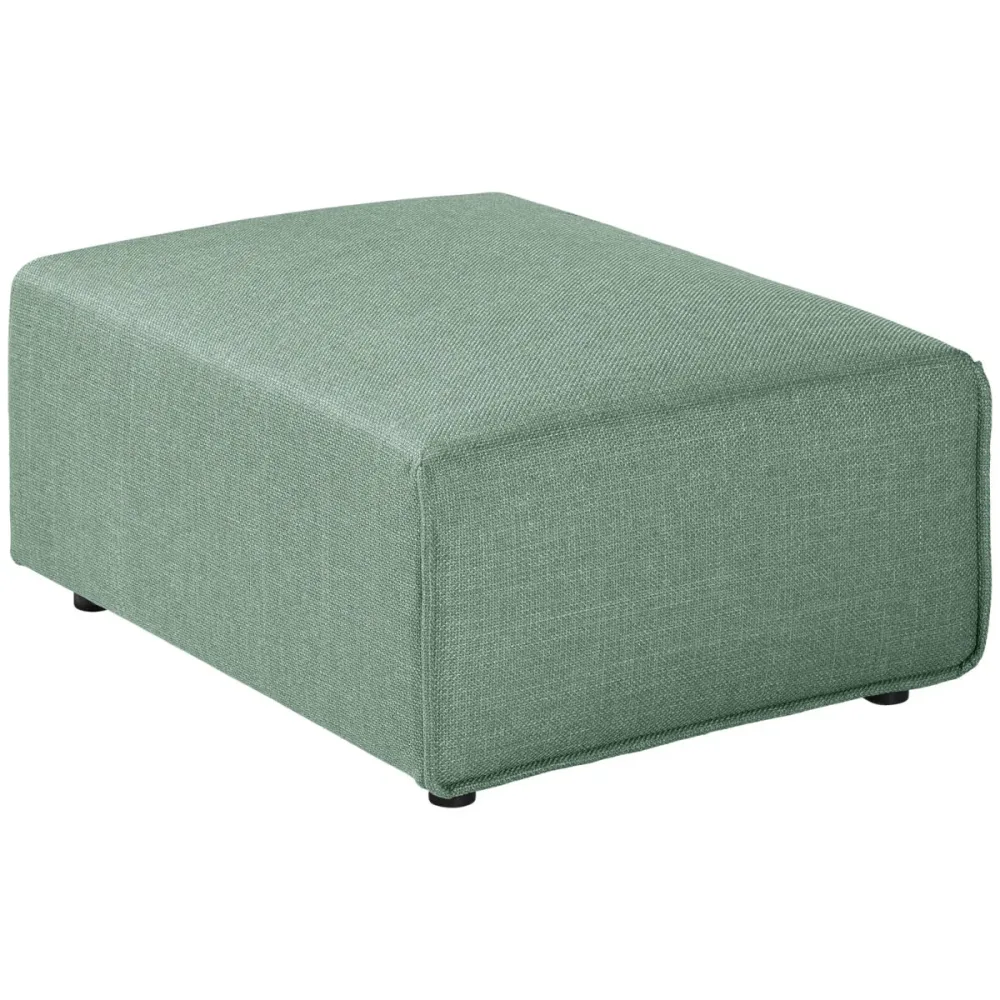 VEGA Hocker für modulares Sofa Belford; 71x93x40 cm (BxTxH); Sitz graublau, Gestell schwarz