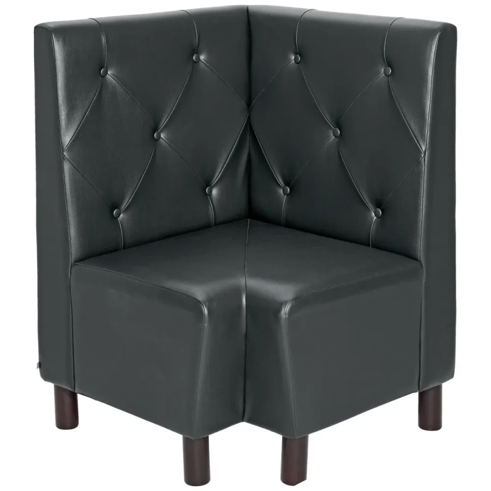 VEGA Eckbank Lerida Kunstleder; 75x75x102 cm (BxTxH); schwarz