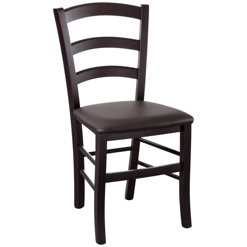 PULSIVA Holzstuhl Herakles 2 Komfort; 44x51x87 cm (BxTxH); Sitz dunkelbraun, Gestell wenge; 2 Stück / Pack