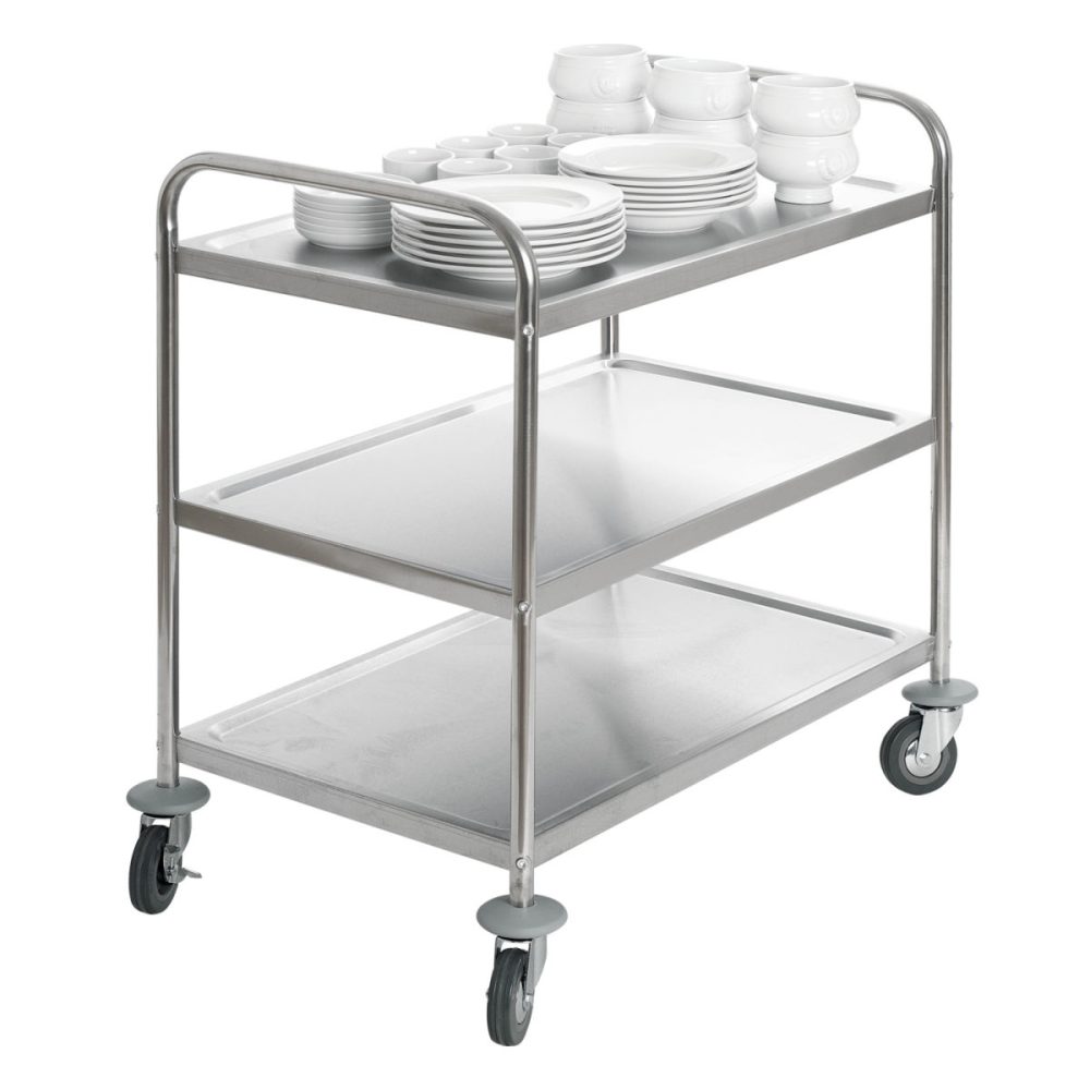 PULSIVA Servierwagen Standard 3B; 85x54x93 cm (BxTxH); silber