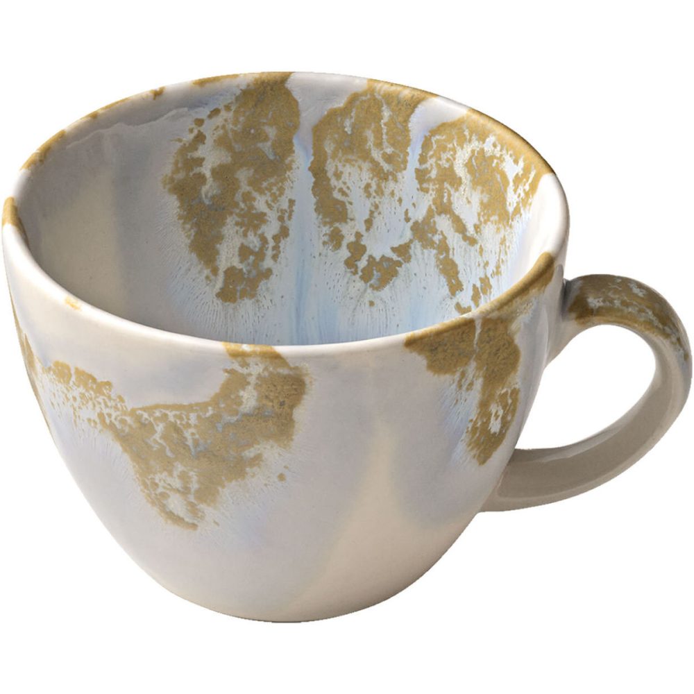 HEART&SOUL Obertasse Perfect Match Breeze; 210 ml, 9x7 cm (ØxH); gold/hellblau/weiss; rund; 6 Stück / Pack