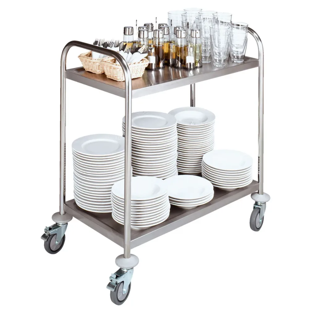 PULSIVA Servierwagen Standard 2B; 85x54x93 cm (BxTxH); silber