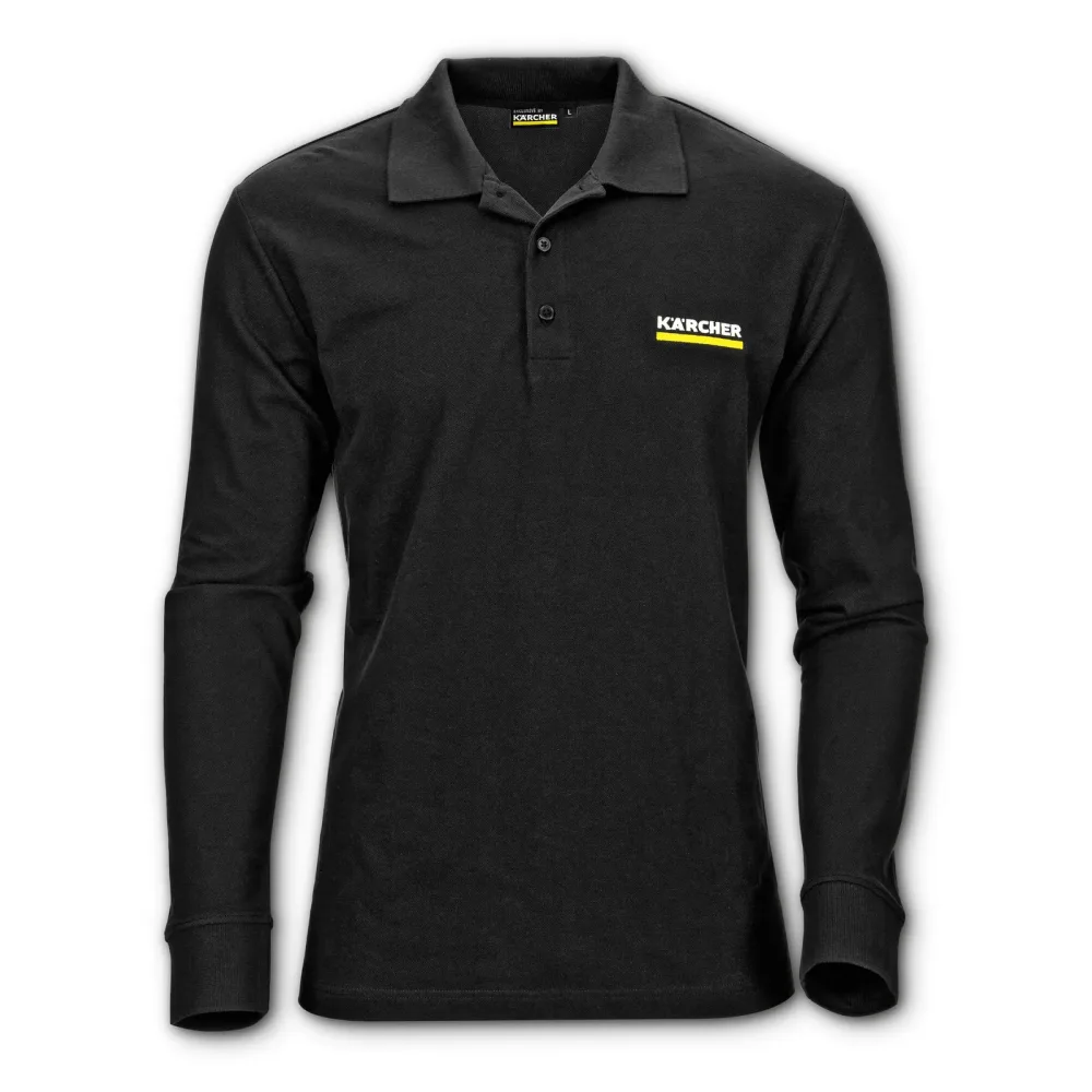 Kärcher - Poloshirt Herren langarm schwarz, Gr. L