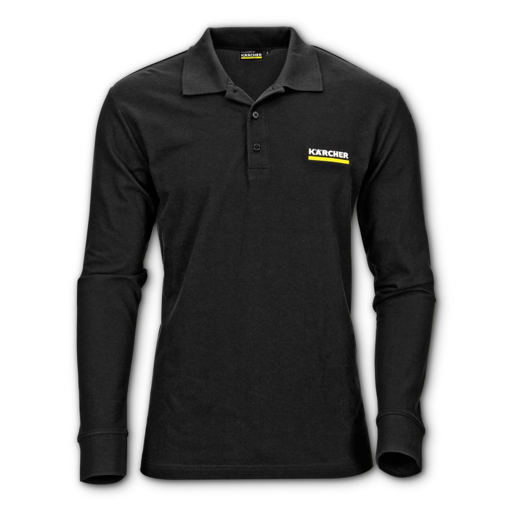 Kärcher - Poloshirt Herren langarm schwarz, Gr. XXXL