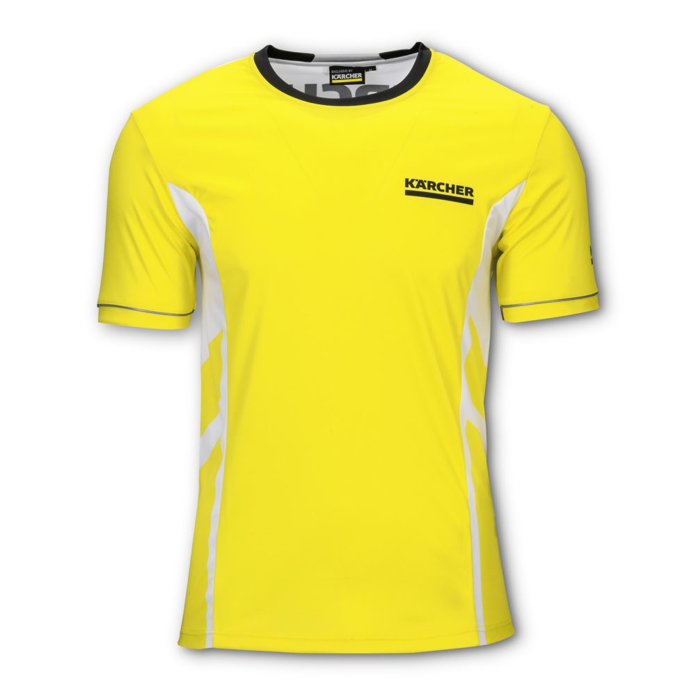 Kärcher - Sport-Funktionsshirt Herren, Gr. S, gelb/weiß