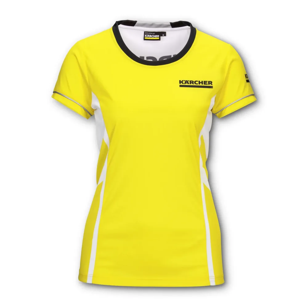 Kärcher - Sport-Funktionsshirt Damen, Gr. M, gelb/weiß