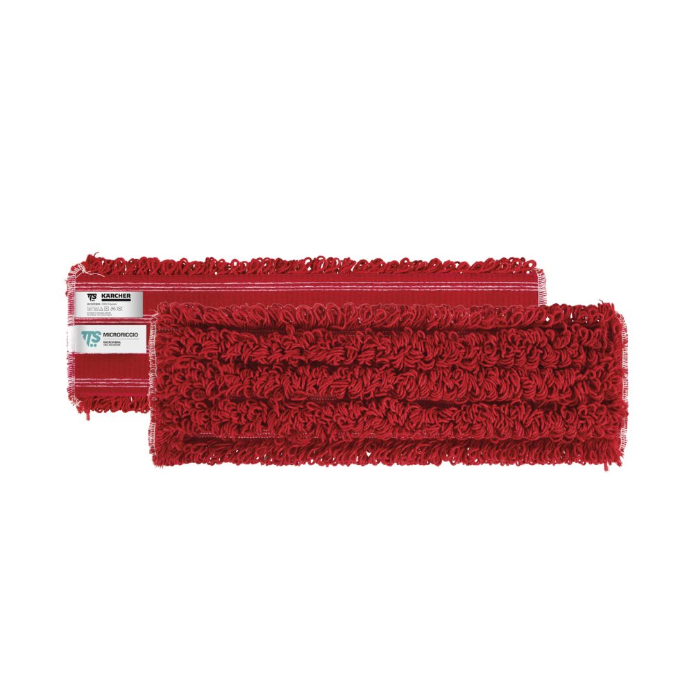 Kärcher - Premium MF Mopp Schlaufen rot Klettsystem 40 cm