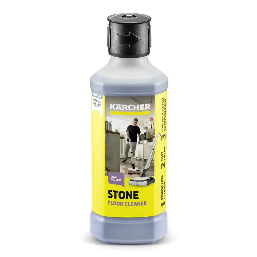 Kärcher Reinigungsmittel Stein RM537, 500 ml Bodenreiniger – Staubsauger Düse/Staubsauger Bürste – blau