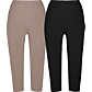REDBEST Single-Jersey Damen-Capri-Leggings im 2er-Pack