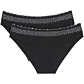 Triumph - 2er pack tai-höschen triuph feel of odal, für Damen, Schwarz, Größe M