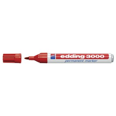 EDDING Permanent Marker 3000 1.5-3mm 3000-2 rot, wasserfest