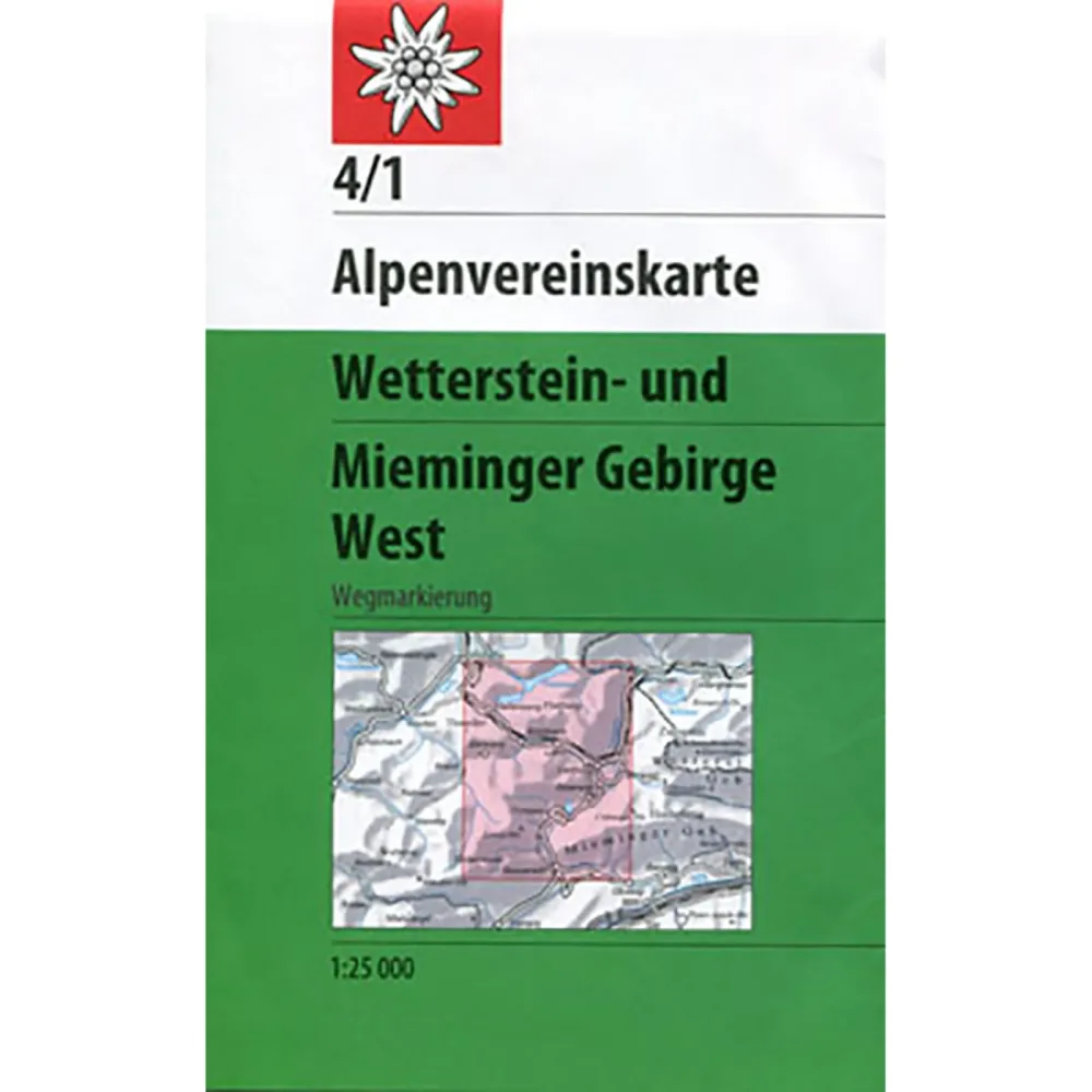 DAV AV-Karte 4/1 Wetterstein- und Mieminger Geb. West