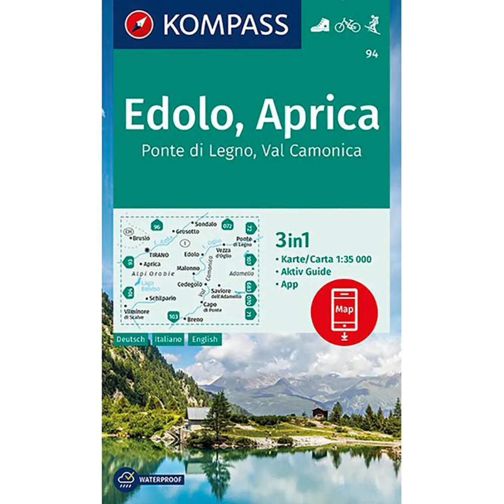 Kompass Verlag WK 94 Edolo - Aprica