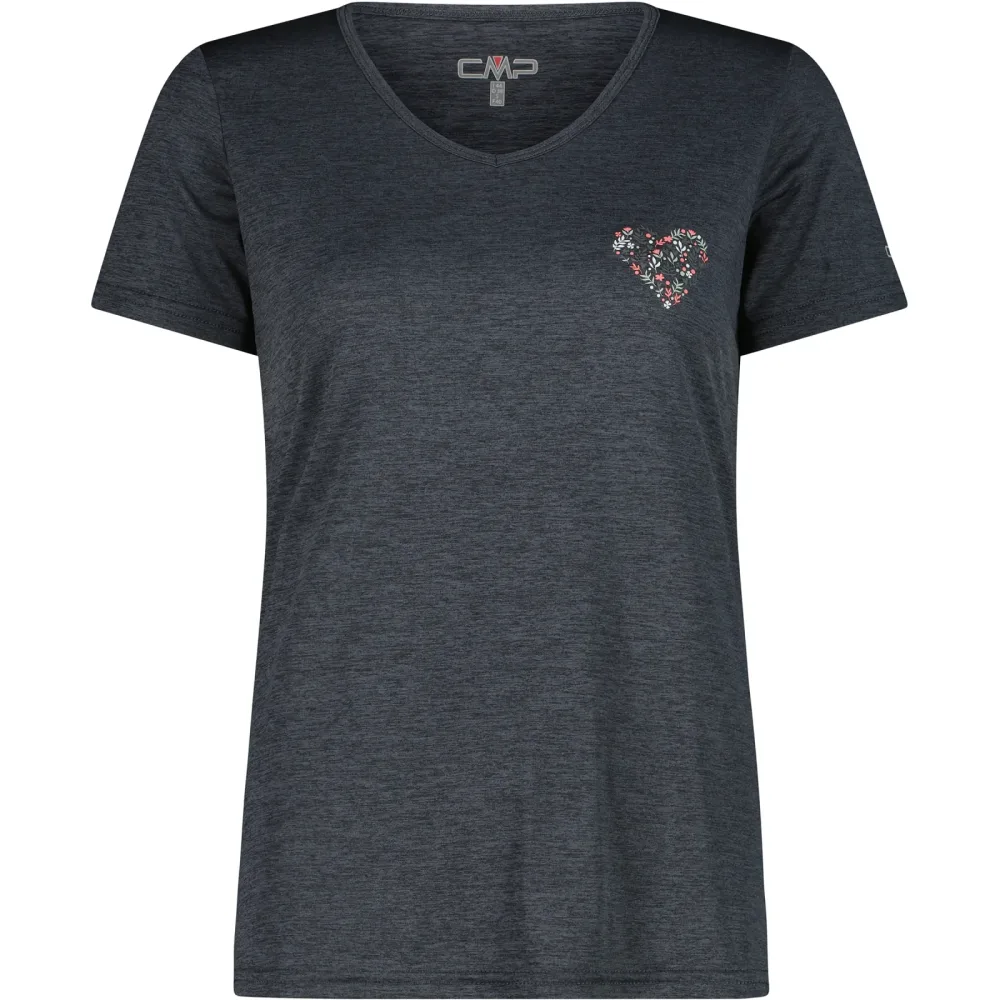 CMP Damen Melange Print T-Shirt