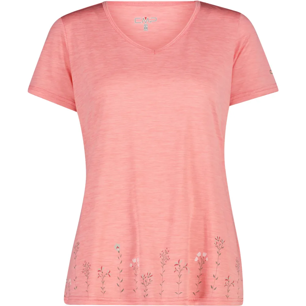 CMP Damen Melange Print T-Shirt