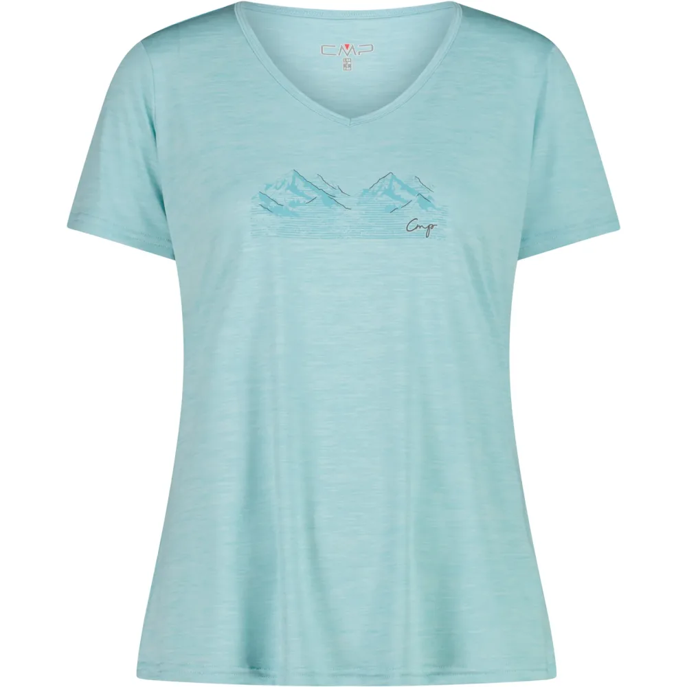 CMP Damen Melange Print T-Shirt