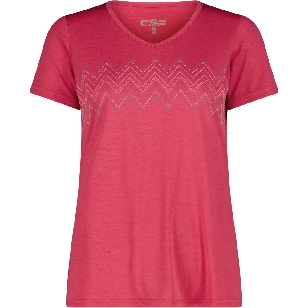 CMP Damen Melange Print T-Shirt