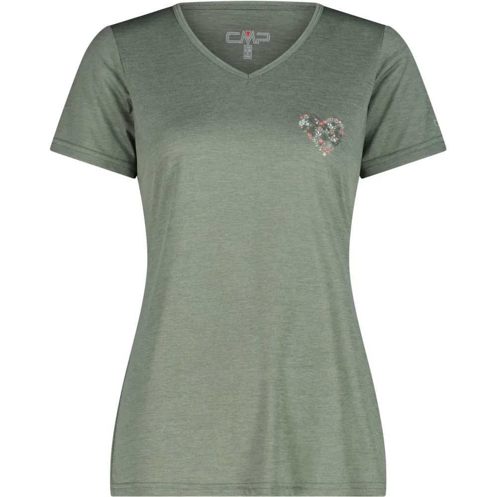 CMP Damen Melange Print T-Shirt