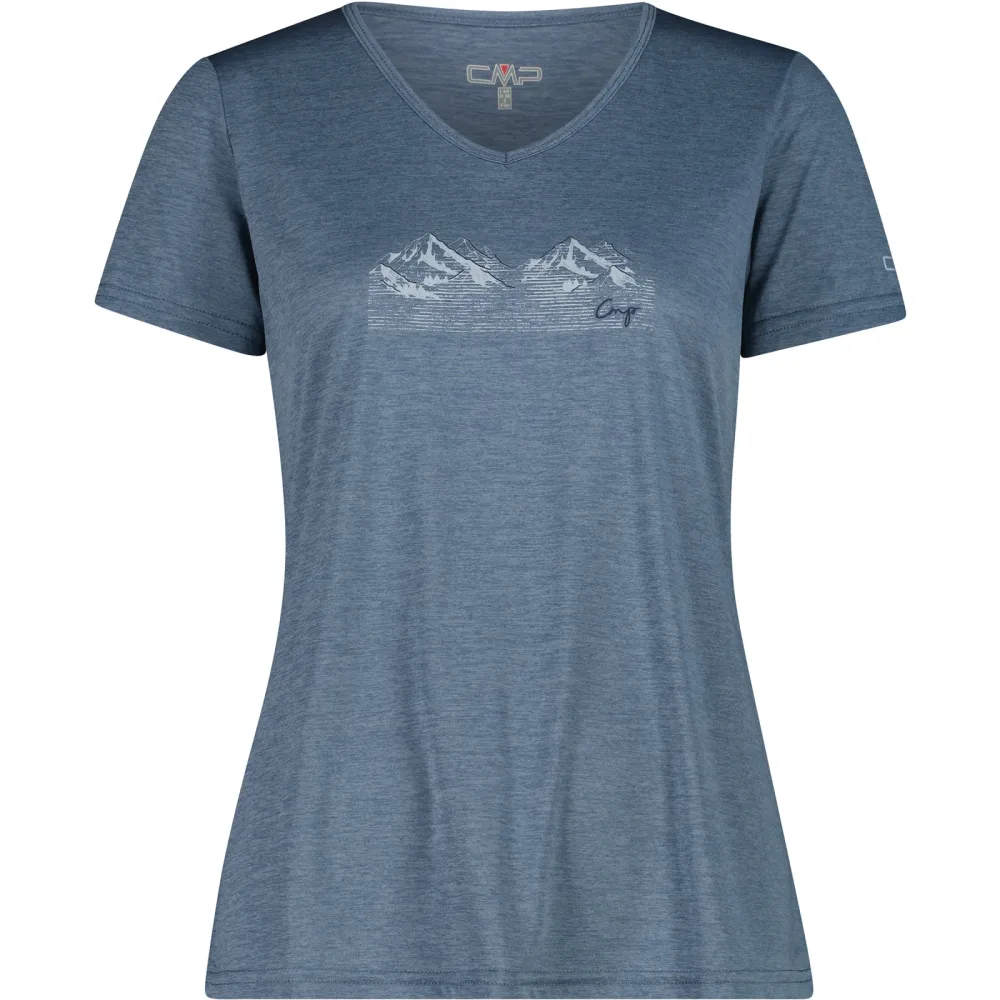 CMP Damen Melange Print T-Shirt