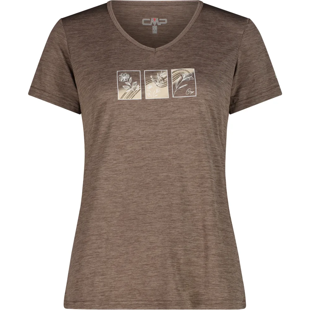CMP Damen Melange Print T-Shirt